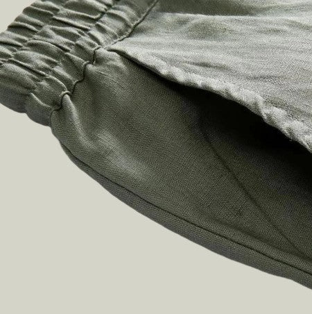 Straight-Leg Linen Trousers