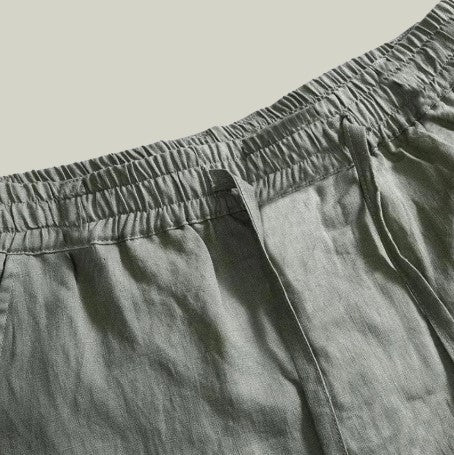 Straight-Leg Linen Trousers