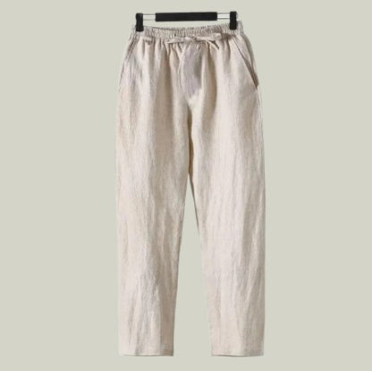 Straight-Leg Linen Trousers