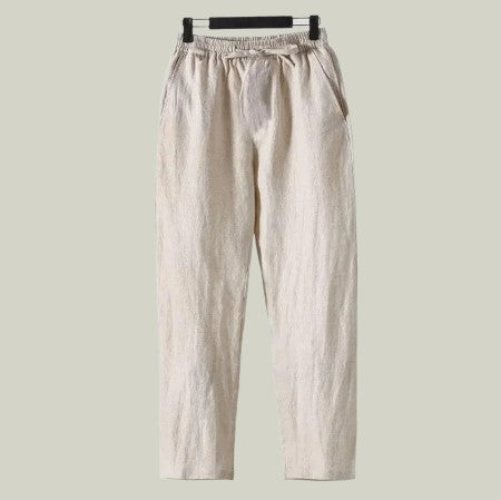 Straight-Leg Linen Trousers
