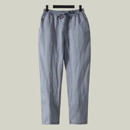 Straight-Leg Linen Trousers